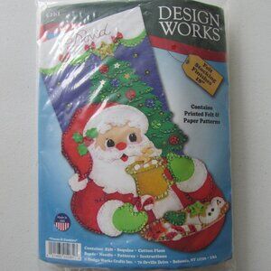 Design Works Cocoa & Cookies Christmas Felt Stocking Kit 5261